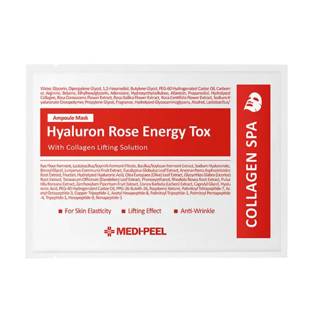 Тканинна маска для обличчя Medi-Peel Hyaluron Rose Energy Tox, 30 мл